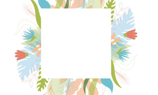Floral Greeting Card Template throughout Free Printable Blank Greeting Card Templates