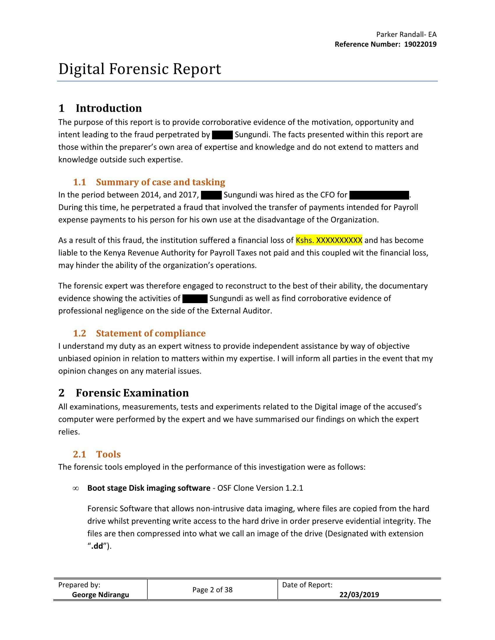 Forensic Report Template – Calep.midnightpig.co With Forensic Report Template