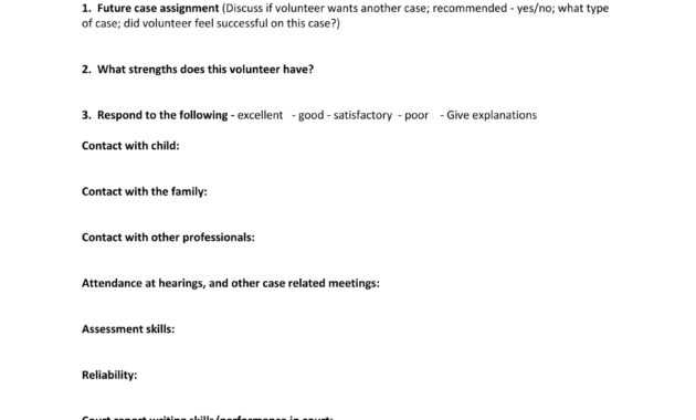 Free 14+ Volunteer Evaluation Forms In Pdf within Blank Evaluation Form Template
