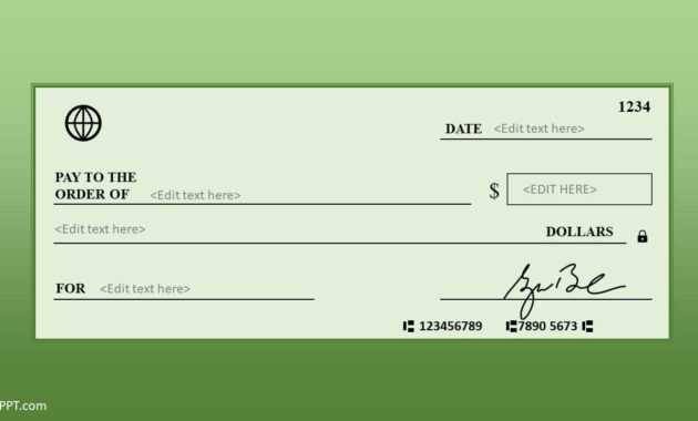 Free Blank Check Template For Powerpoint - Free Powerpoint in Editable Blank Check Template