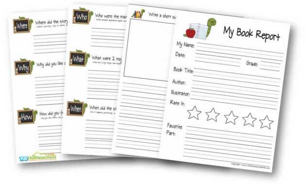 Free Book Report For Kids intended for 1St Grade Book Report Template