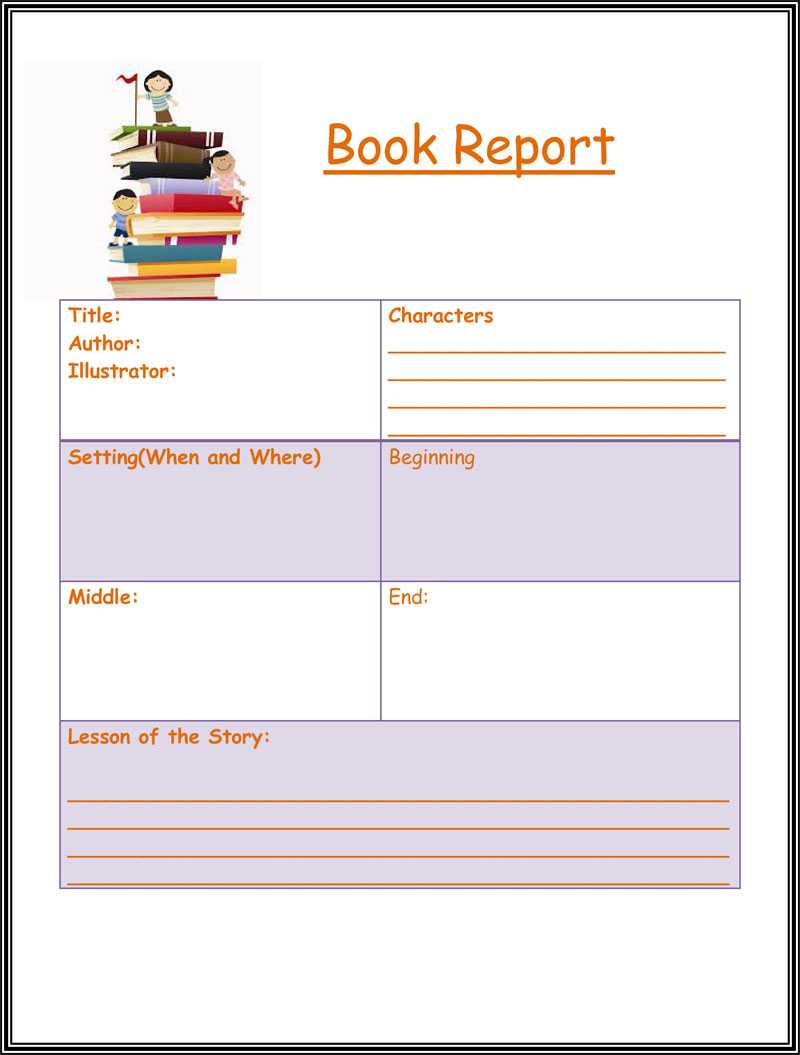 Free Book Report & Worksheet Templates – Word Layouts Throughout Book Report Template 5Th Grade