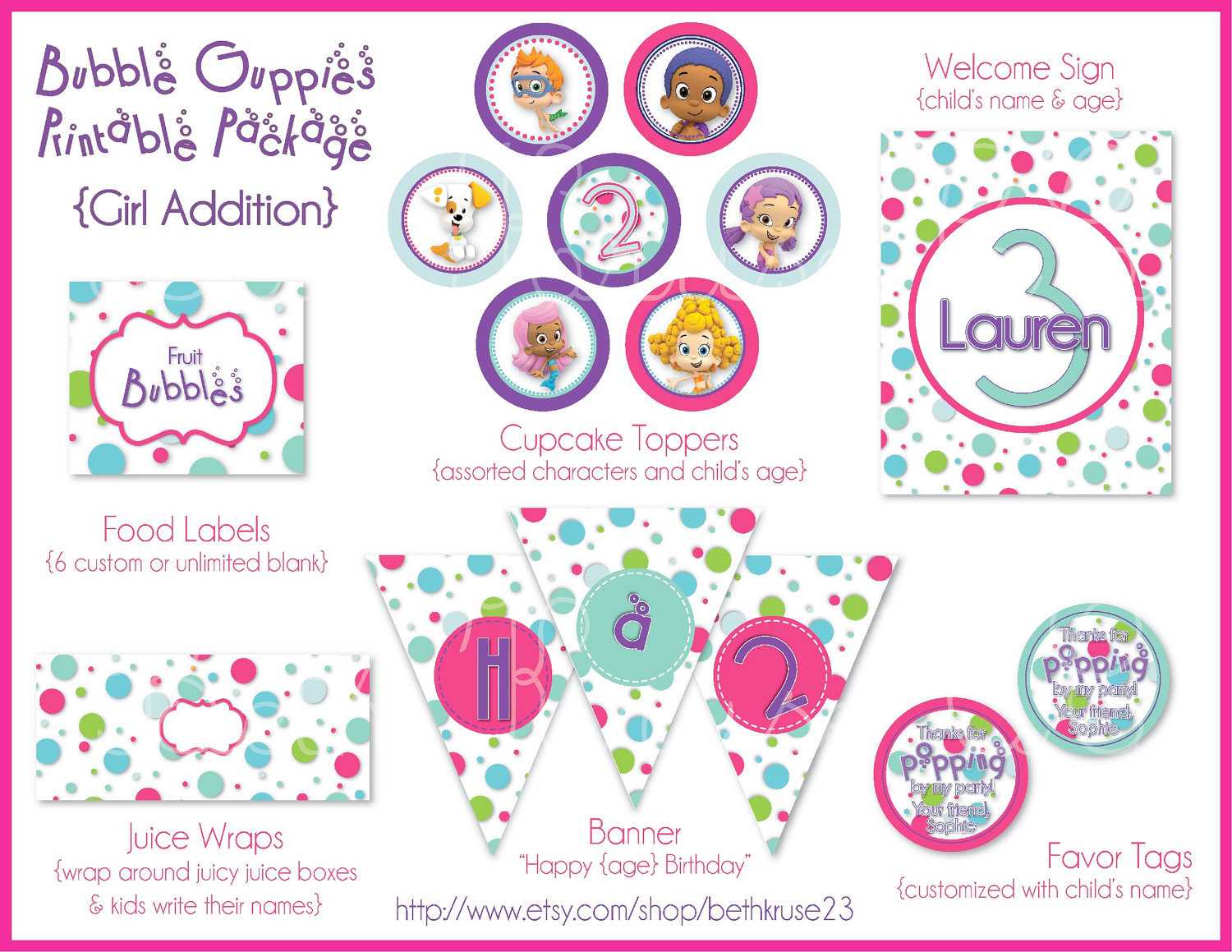 Free Bubble Guppies Invitation Template ] – Bubble Guppies With Bubble Guppies Birthday Banner Template