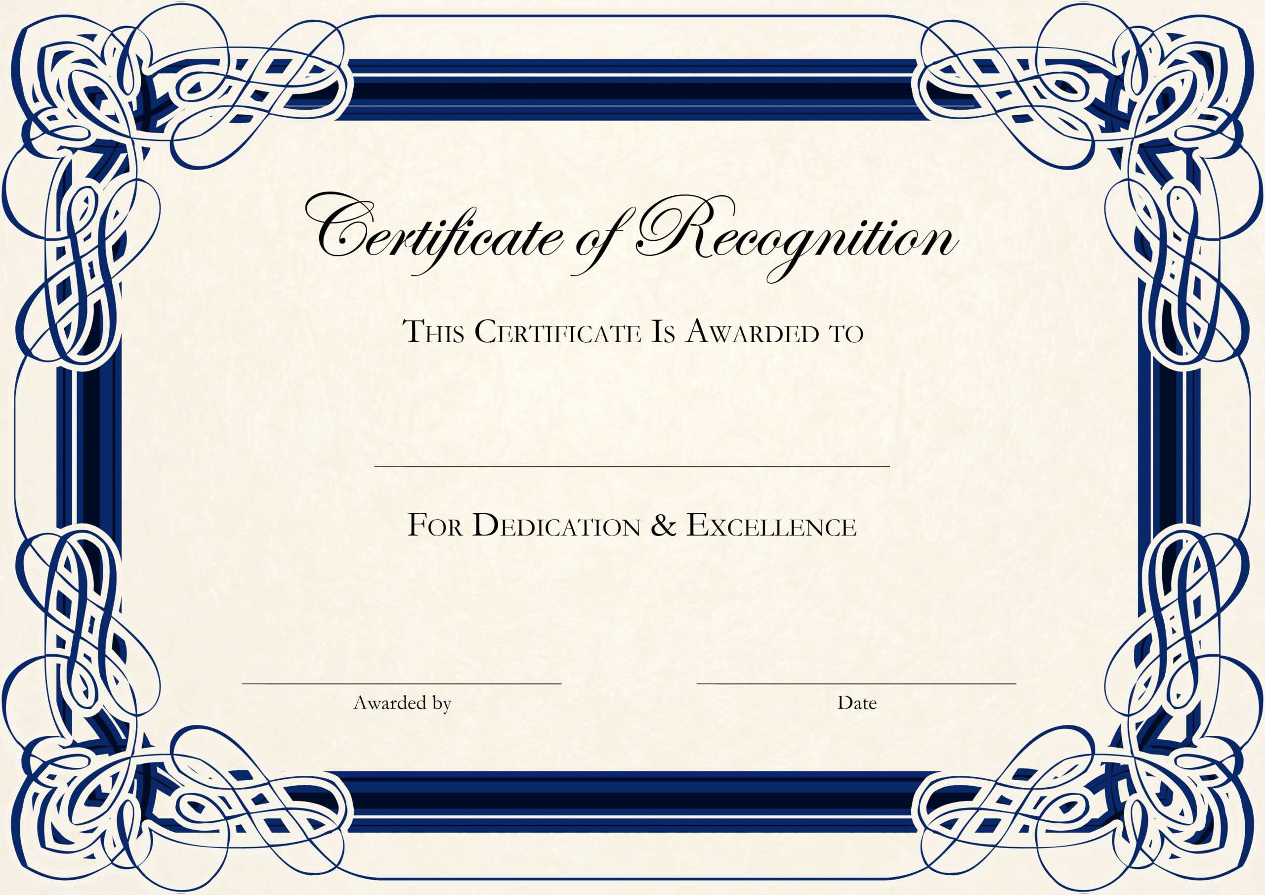 Free Certificate Templates For Word Intended For Certificate Templates For Word Free Downloads