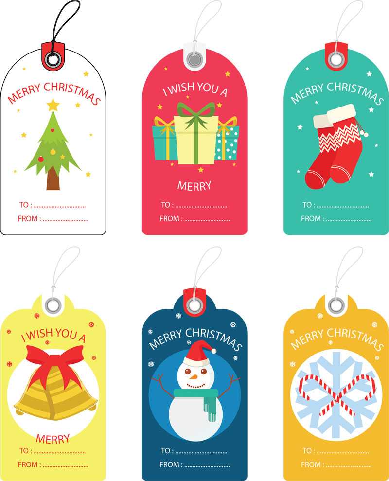 Free Christmas Gift Tag Templates - Editable & Printable In Free Gift Tag Templates For Word