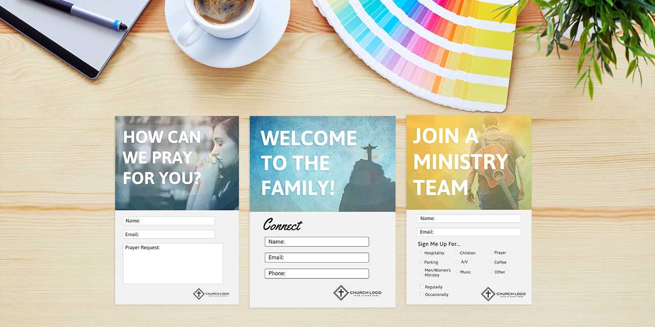 Free Church Connection Cards - Beautiful Psd Templates Within Church Visitor Card Template Word