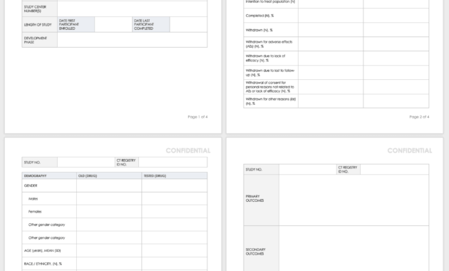 Free Clinical Trial Templates | Smartsheet within Clinical Trial Report Template