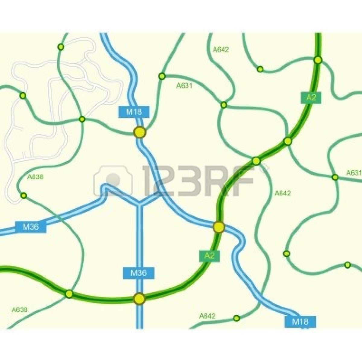 Free Clipart Road Map In Blank Road Map Template