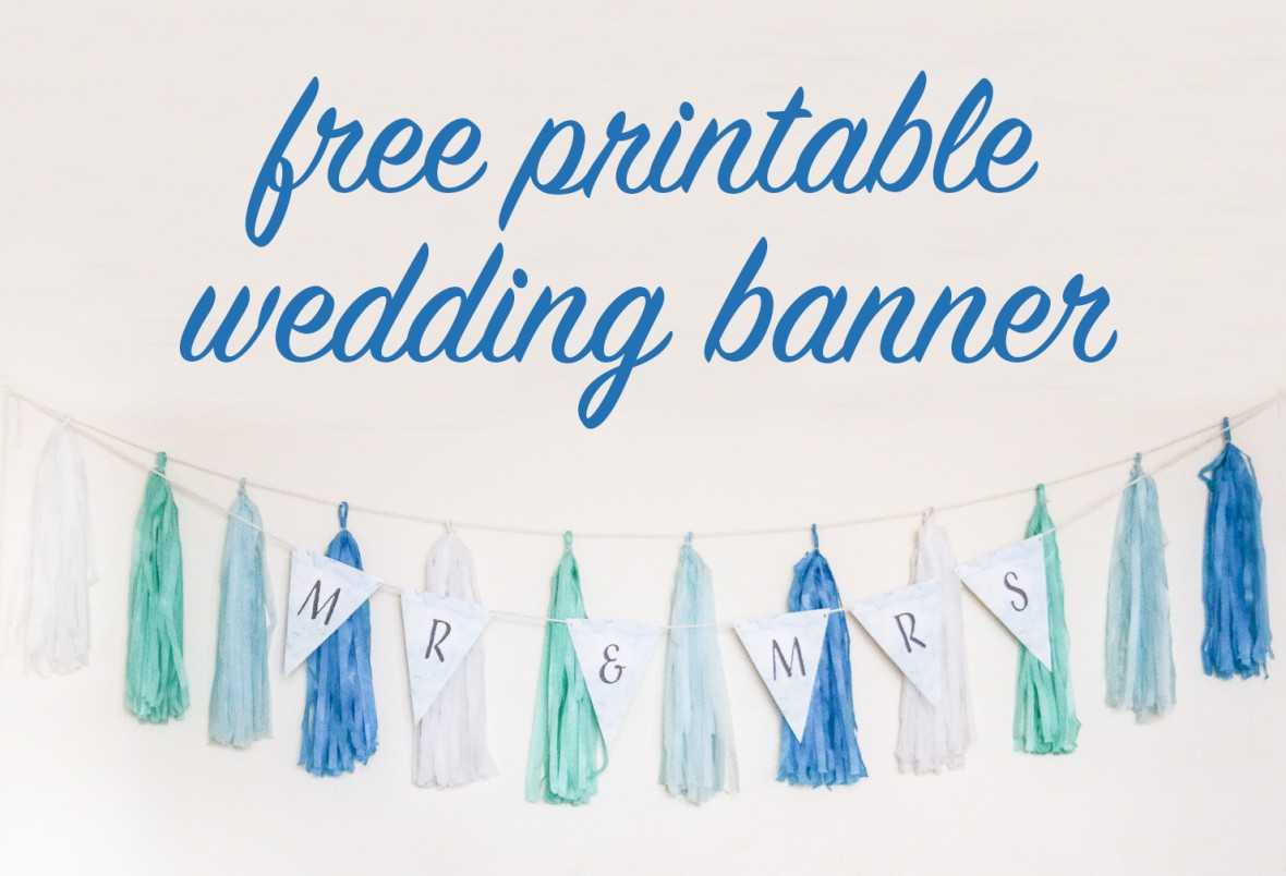 Free Diy Printable Wedding Banner Intended For Free Bridal Shower Banner Template