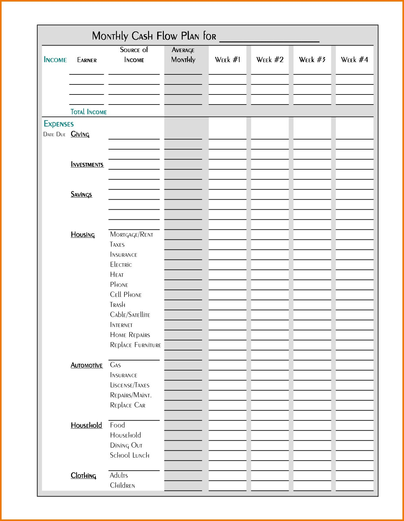 Free Expense Spreadsheet Sample Monthly Income And Expenses Intended For Quarterly Report Template Small Business