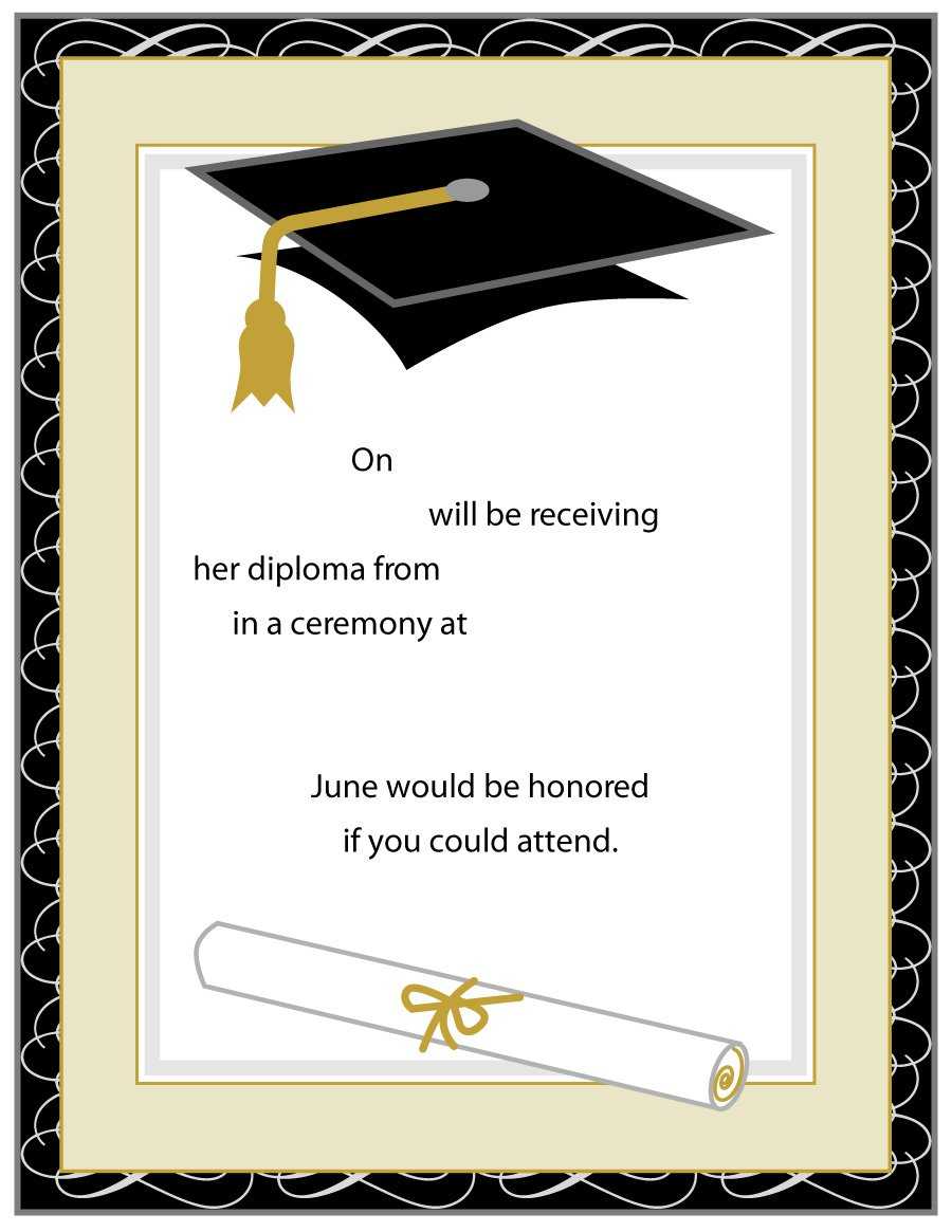 Free Graduation Invitation Maker - Dalep.midnightpig.co Intended For Free Graduation Invitation Templates For Word