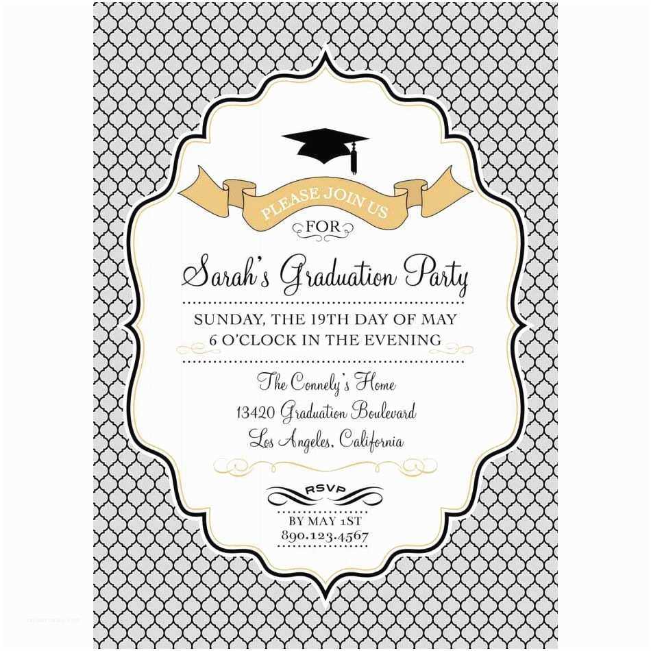 Free Graduation Party Invitation Templates For Word Regarding Graduation Party Invitation Templates Free Word