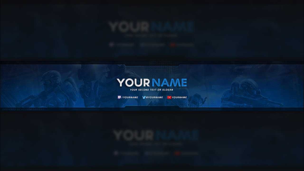 Free Halo Youtube Banner Template (Psd) Throughout Yt Banner Template