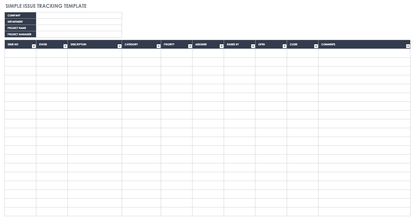 Free Issue Tracking Templates | Smartsheet For Test Closure Report Template