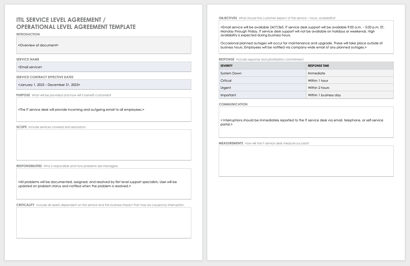 Free Itil Templates | Smartsheet Intended For Incident Report Template Itil