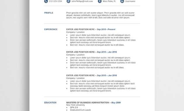 Free Modern Resume Template - John - Career Reload throughout Free Downloadable Resume Templates For Word