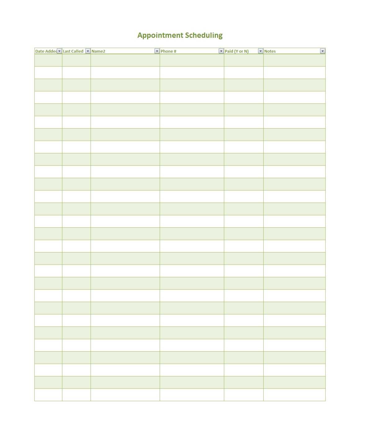 Free Printable Appointment Scheduler - Dalep.midnightpig.co With Regard To Appointment Sheet Template Word
