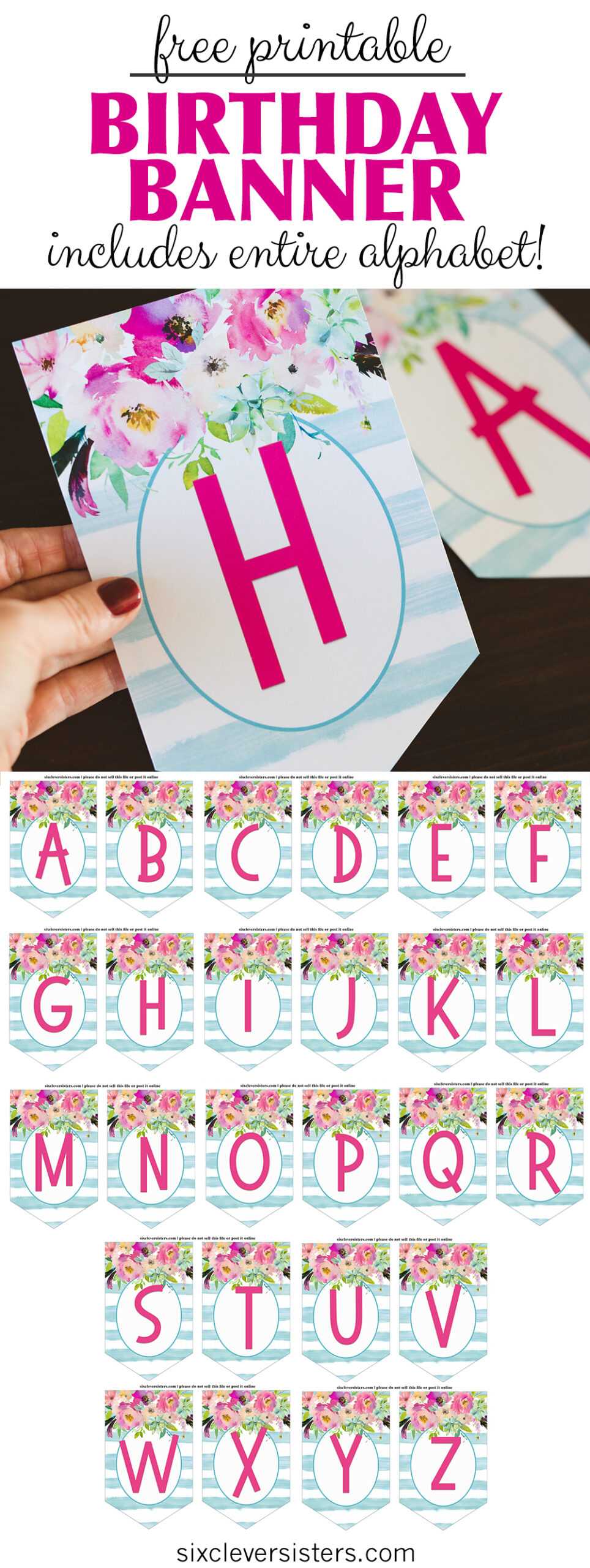 Free Printable Birthday Banner Letters – Calep.midnightpig.co Throughout Diy Birthday Banner Template