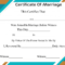 Free Printable Certificate Of Marriage Template Within Blank Marriage Certificate Template