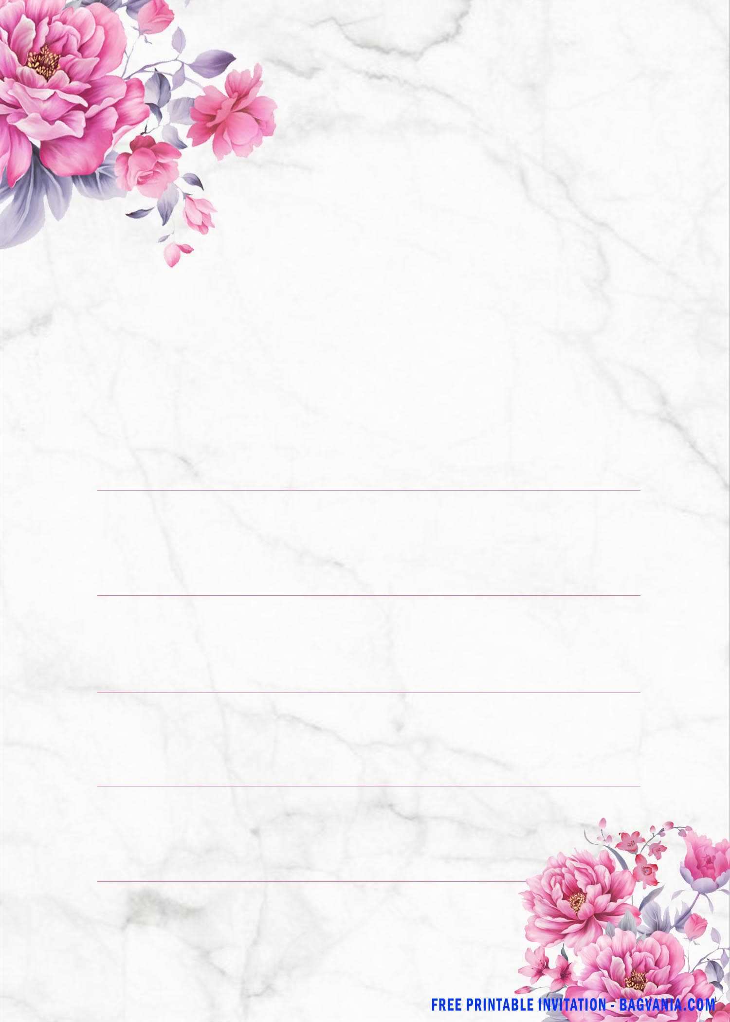 Free Printable) – Floral Baby Shower Invitation Templates Regarding Free Baby Shower Invitation Templates Microsoft Word