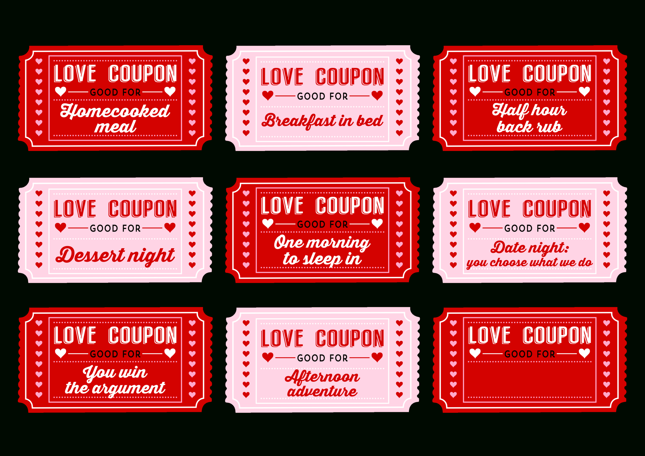 Free Printable Love Coupons For Her - Calep.midnightpig.co Inside Love Coupon Template For Word