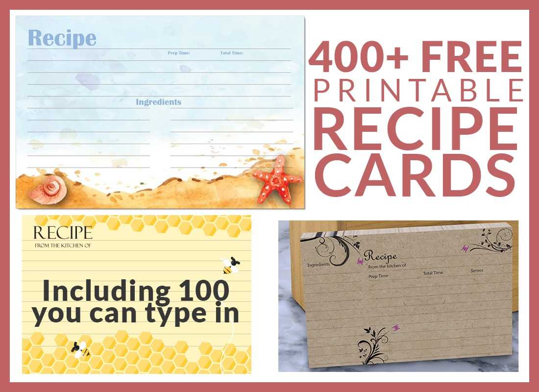 Free Recipe Cards – Cookbook People With Regard To Full Page Recipe Template For Word