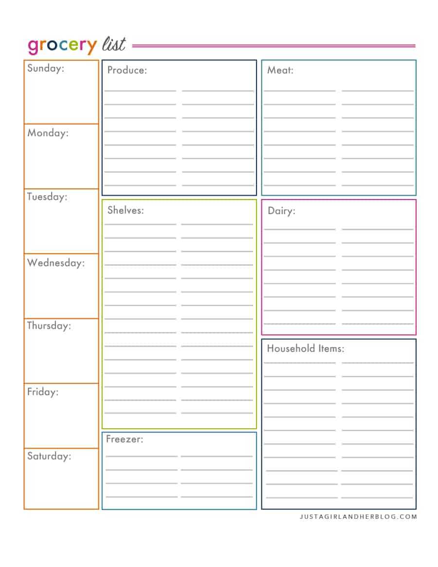 Free Shopping List Template Download – Dalep.midnightpig.co Inside Blank Checklist Template Word