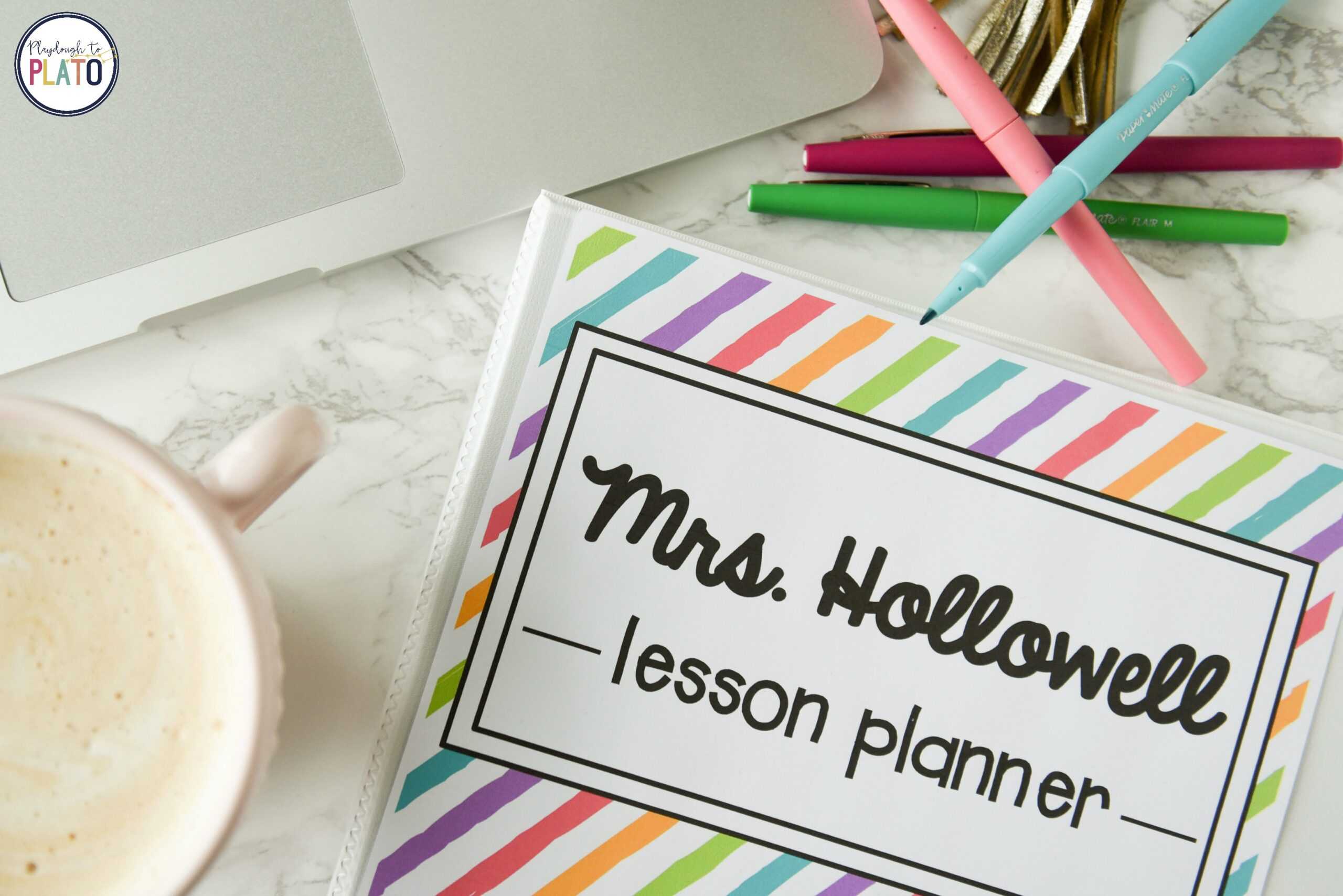 Free Teacher Planner – Playdough To Plato Intended For Teacher Plan Book Template Word