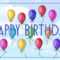 Free Vector Illustration Of A Happy Birthday Greeting Card Throughout Free Happy Birthday Banner Templates Download