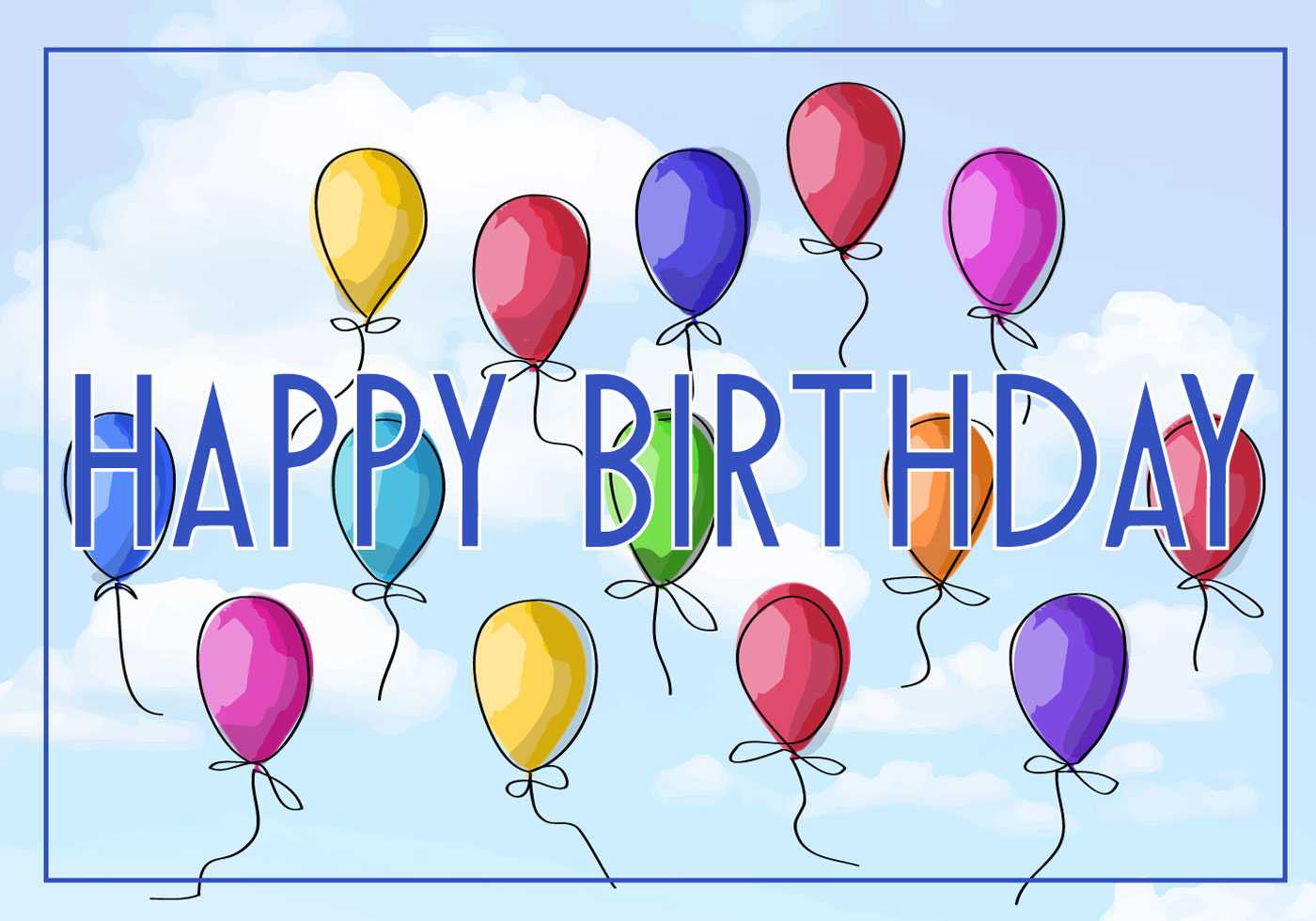 Free Vector Illustration Of A Happy Birthday Greeting Card Throughout Free Happy Birthday Banner Templates Download