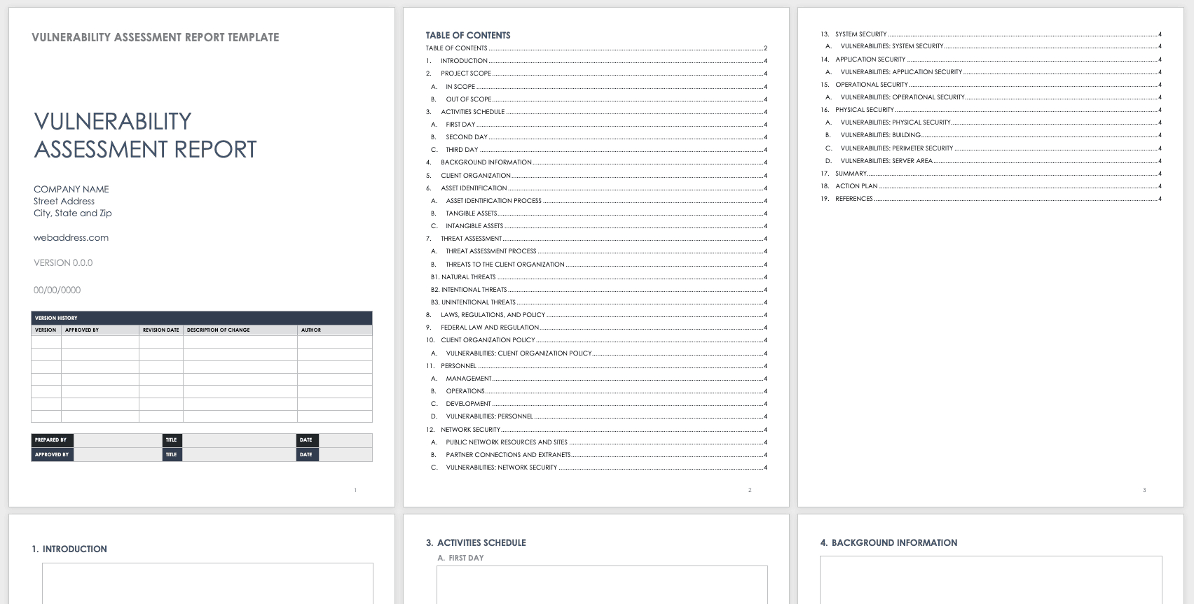 Free Vulnerability Assessment Templates | Smartsheet Pertaining To Physical Security Risk Assessment Report Template