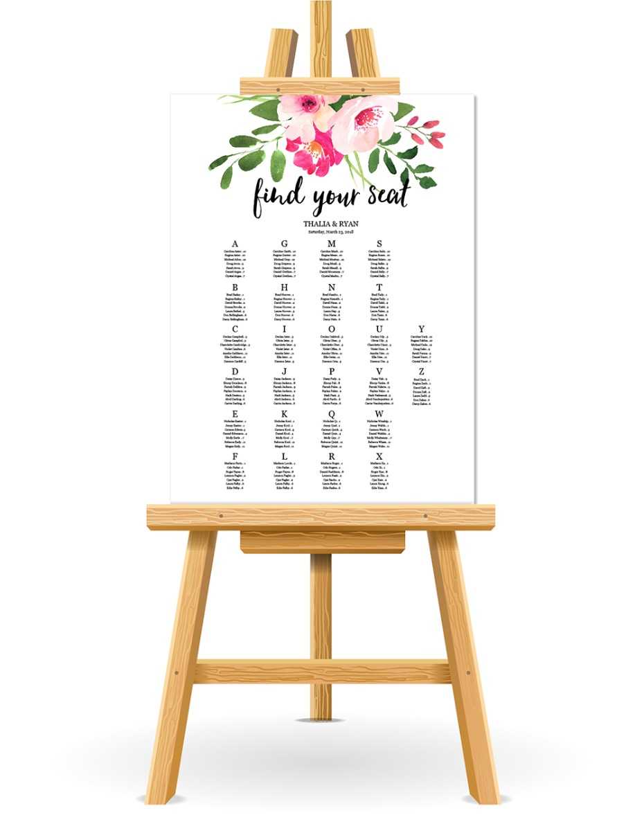 Free Wedding Seating Chart Printable Within Wedding Seating Chart Template Word