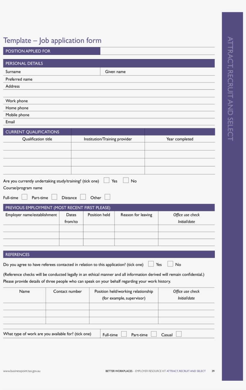 Full Size Of Free Printable Job Application Form Templates Regarding Job Application Template Word