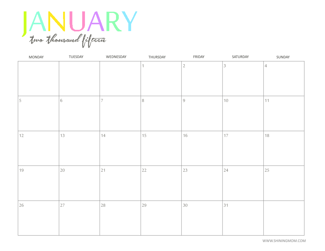 Fun Calendar Template – Dalep.midnightpig.co Intended For Blank Calendar Template For Kids