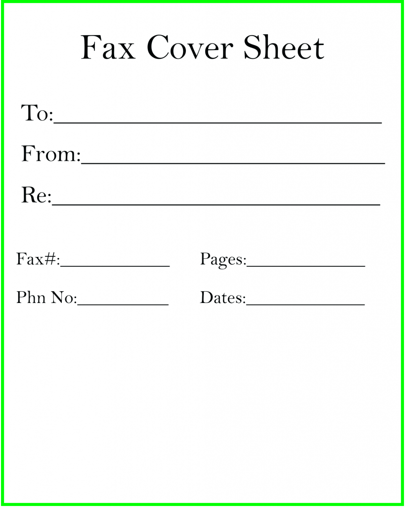 Generic Cover Sheet – Dalep.midnightpig.co Regarding Fax Cover Sheet Template Word 2010