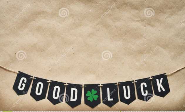 Good Luck Banner Lettering Stock Image. Image Of Preparation pertaining to Good Luck Banner Template