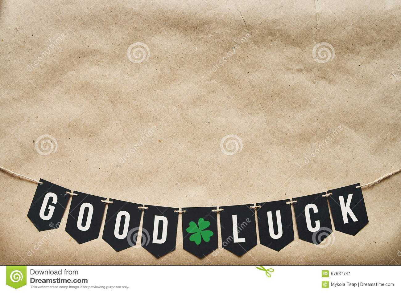 Good Luck Banner Lettering Stock Image. Image Of Preparation Pertaining To Good Luck Banner Template