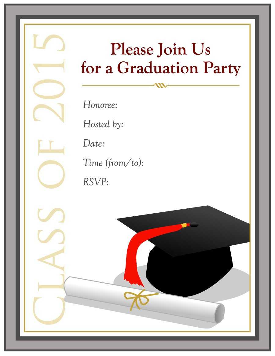 Graduation Ceremony Invitation Templates Free - Dalep Throughout Graduation Party Invitation Templates Free Word