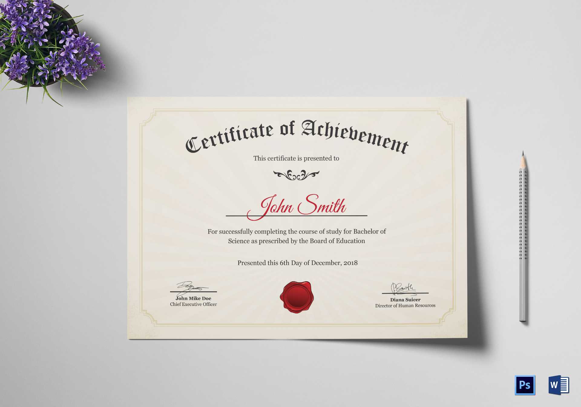 Graduation Degree Certificate Template Pertaining To Graduation Certificate Template Word