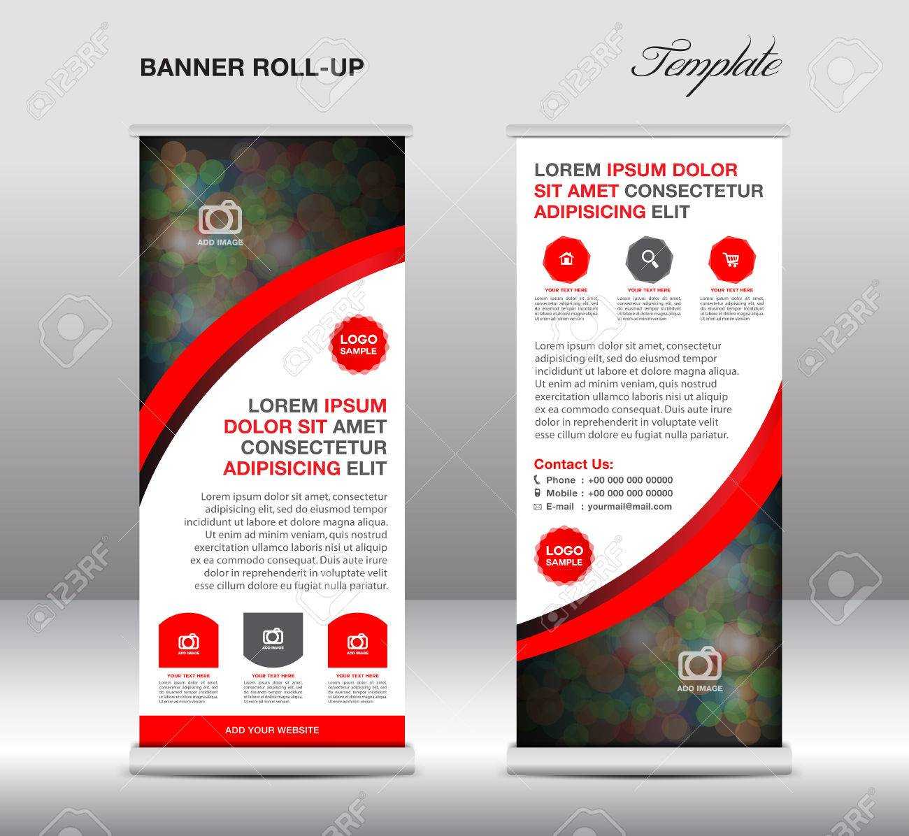 Green And Blue Roll Up Banner Stand Template, Stand Design,banner.. With Regard To Pop Up Banner Design Template