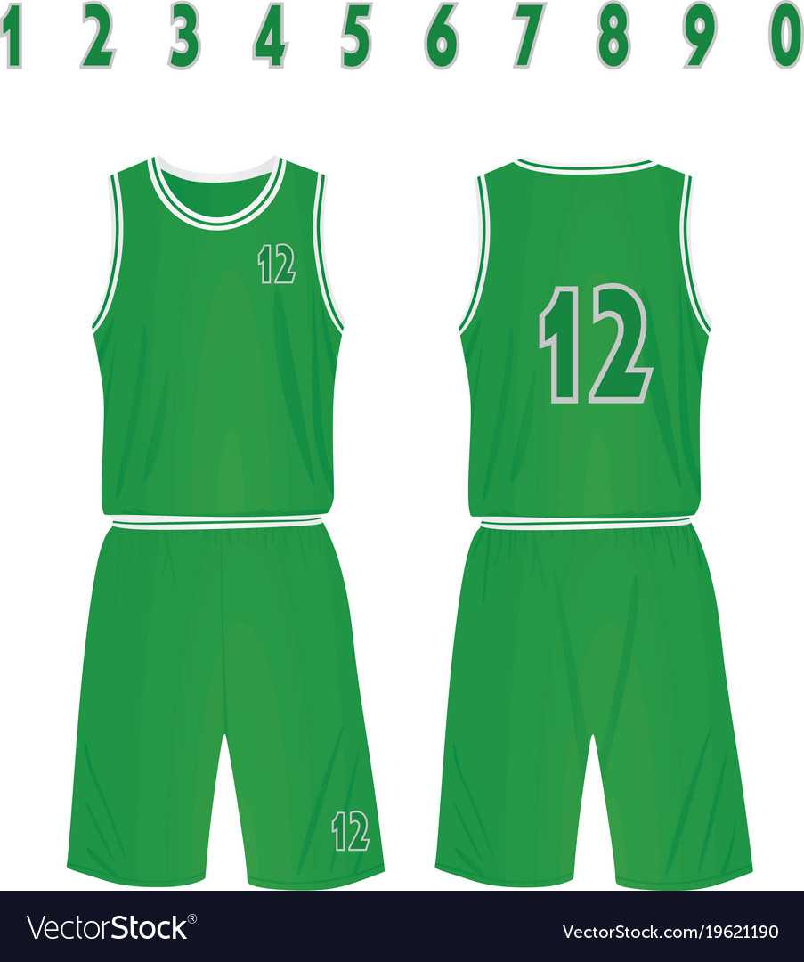 Green Basketball Uniform Inside Blank Basketball Uniform Template