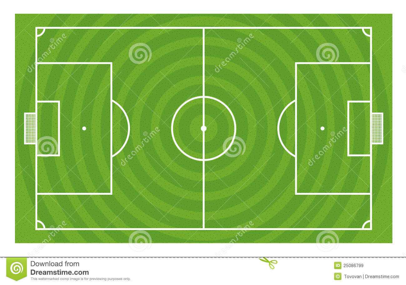 Green Football Field Template Stock Illustration Intended For Blank Football Field Template