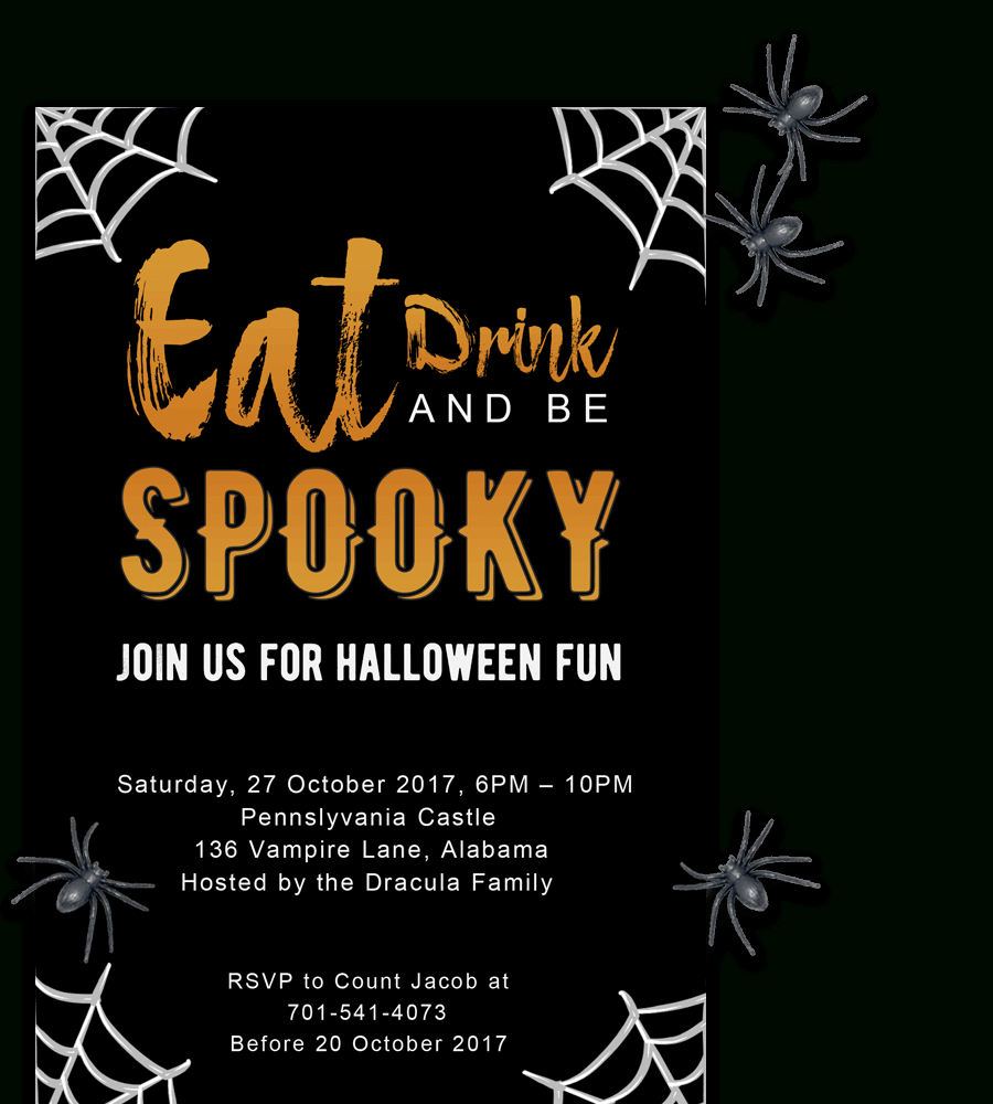 Halloween Invitation Templates – Dalep.midnightpig.co For Free Halloween Templates For Word