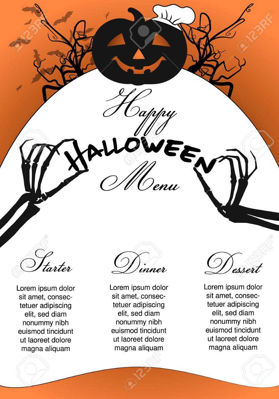 Halloween Menu Template – Dalep.midnightpig.co Pertaining To Free Halloween Templates For Word