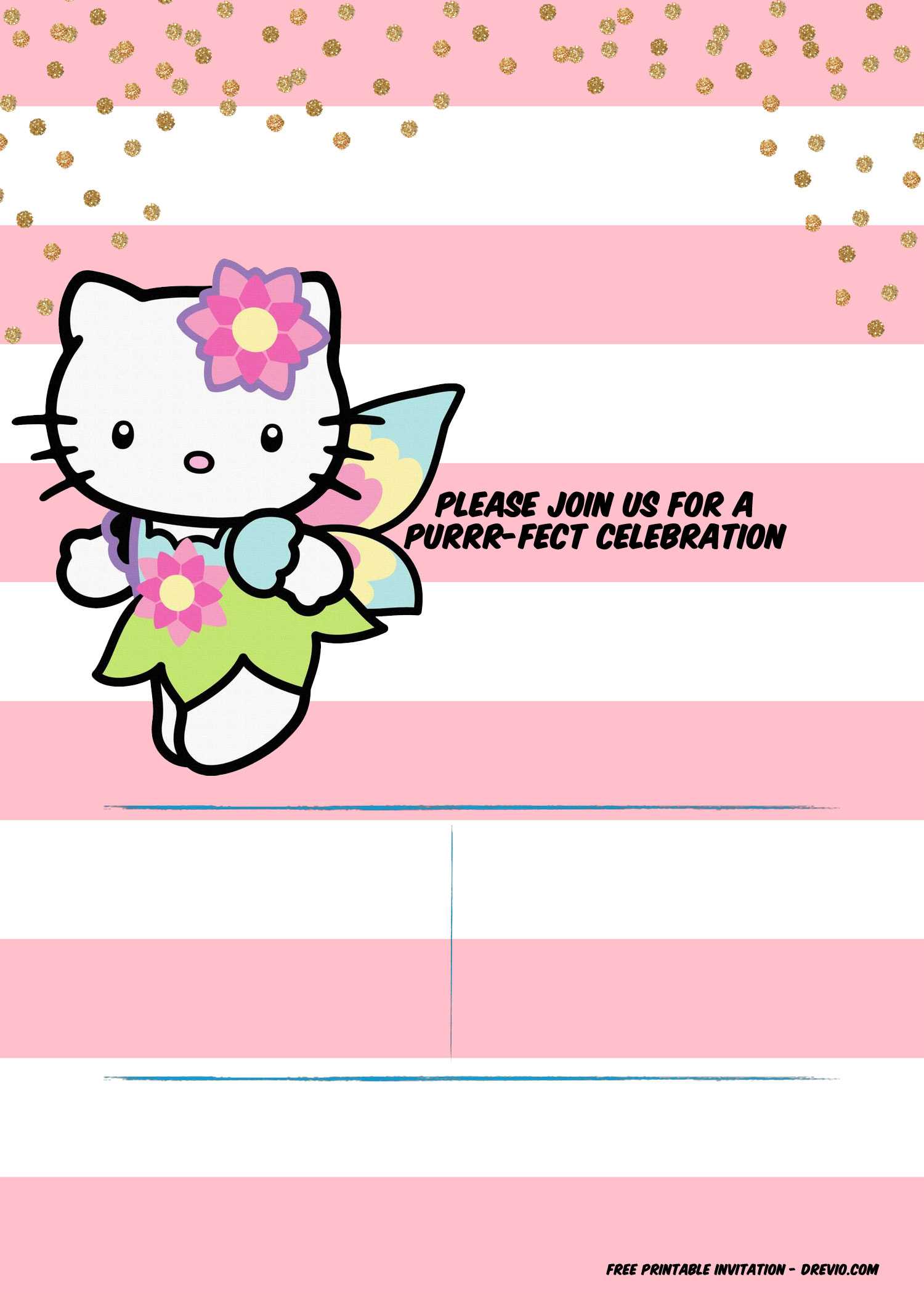 Hello Kitty Birthday Party Ideas – Invitations, Dress For Hello Kitty Birthday Banner Template Free