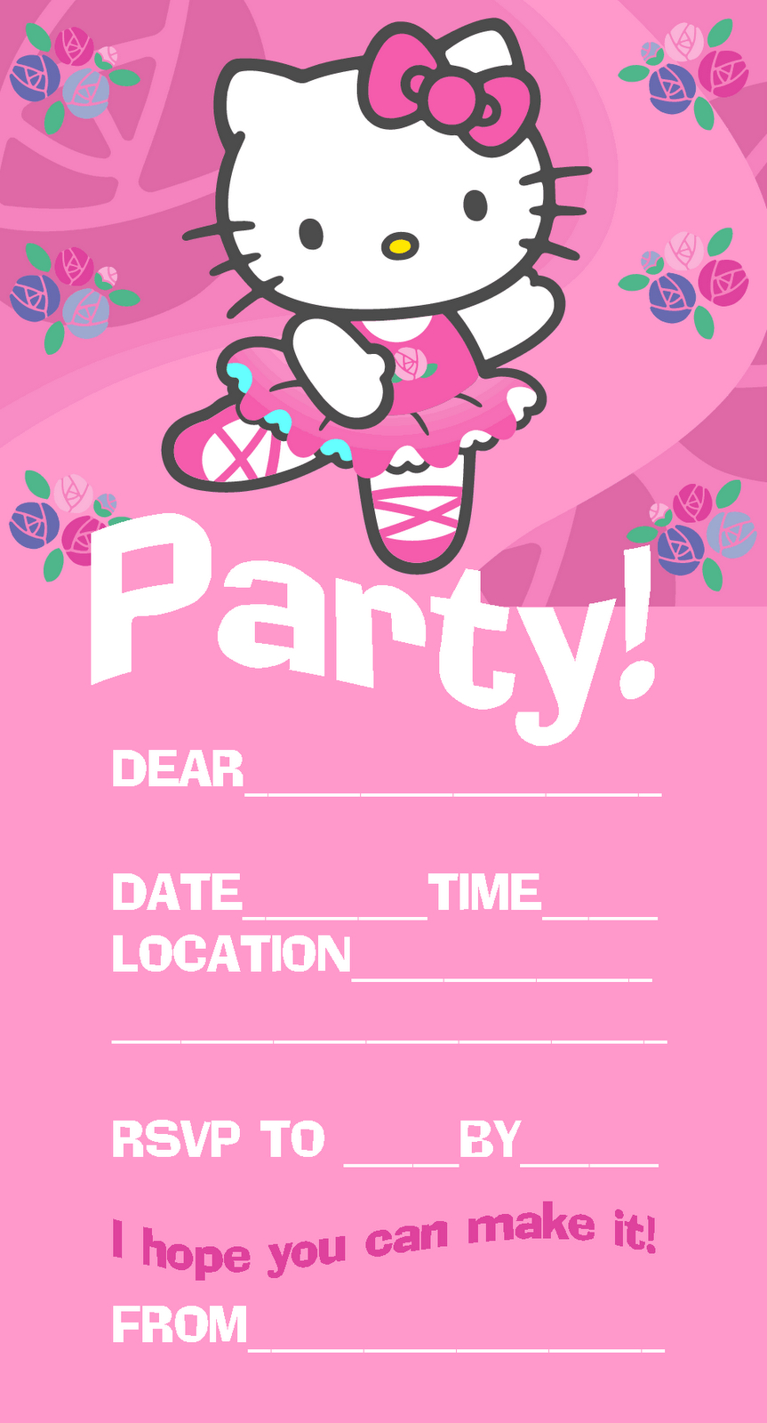 Hello Kitty Free Printable Invitations – Dalep.midnightpig.co Throughout Hello Kitty Banner Template
