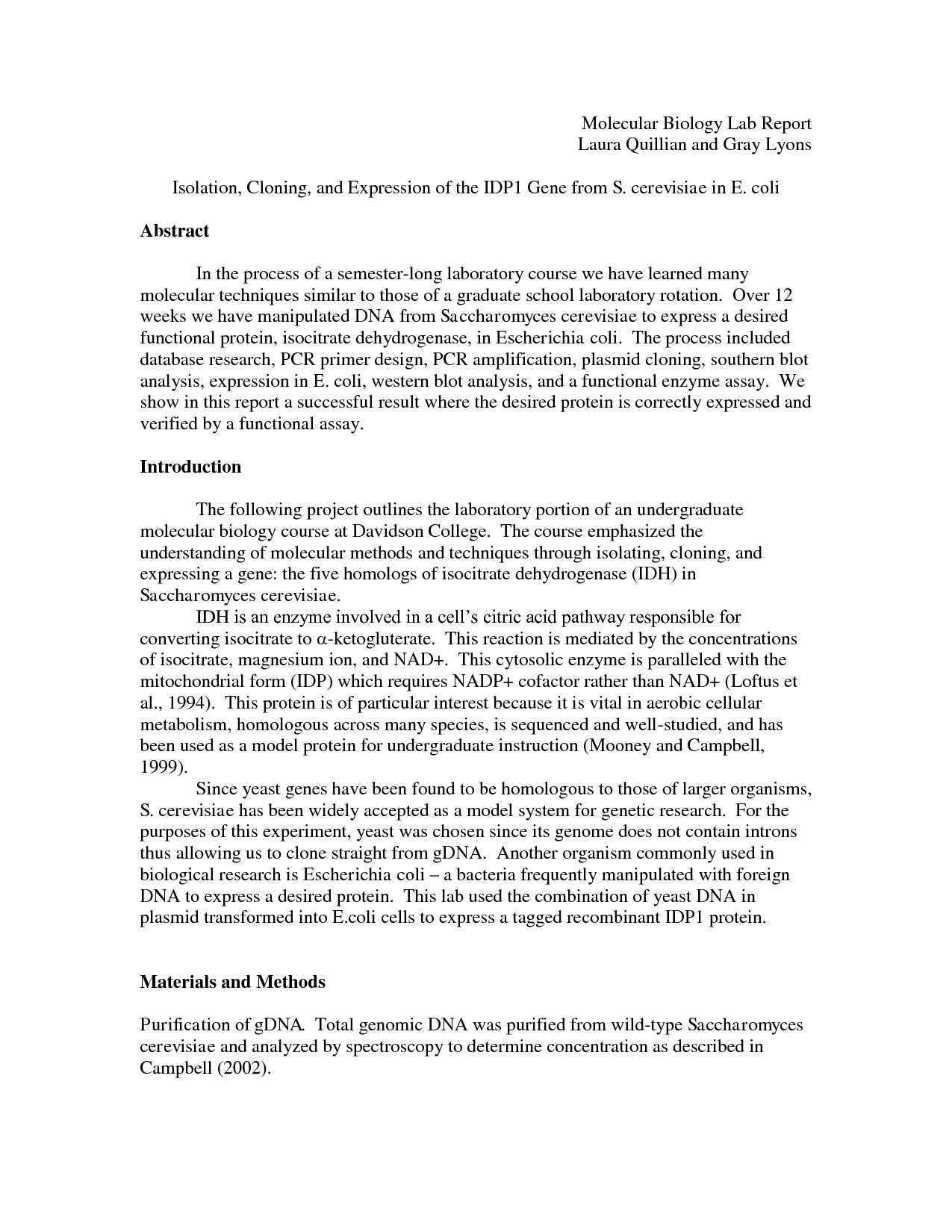 Help Writing A Biology Lab Report Brainfuse Homework Help With Biology Lab Report Template