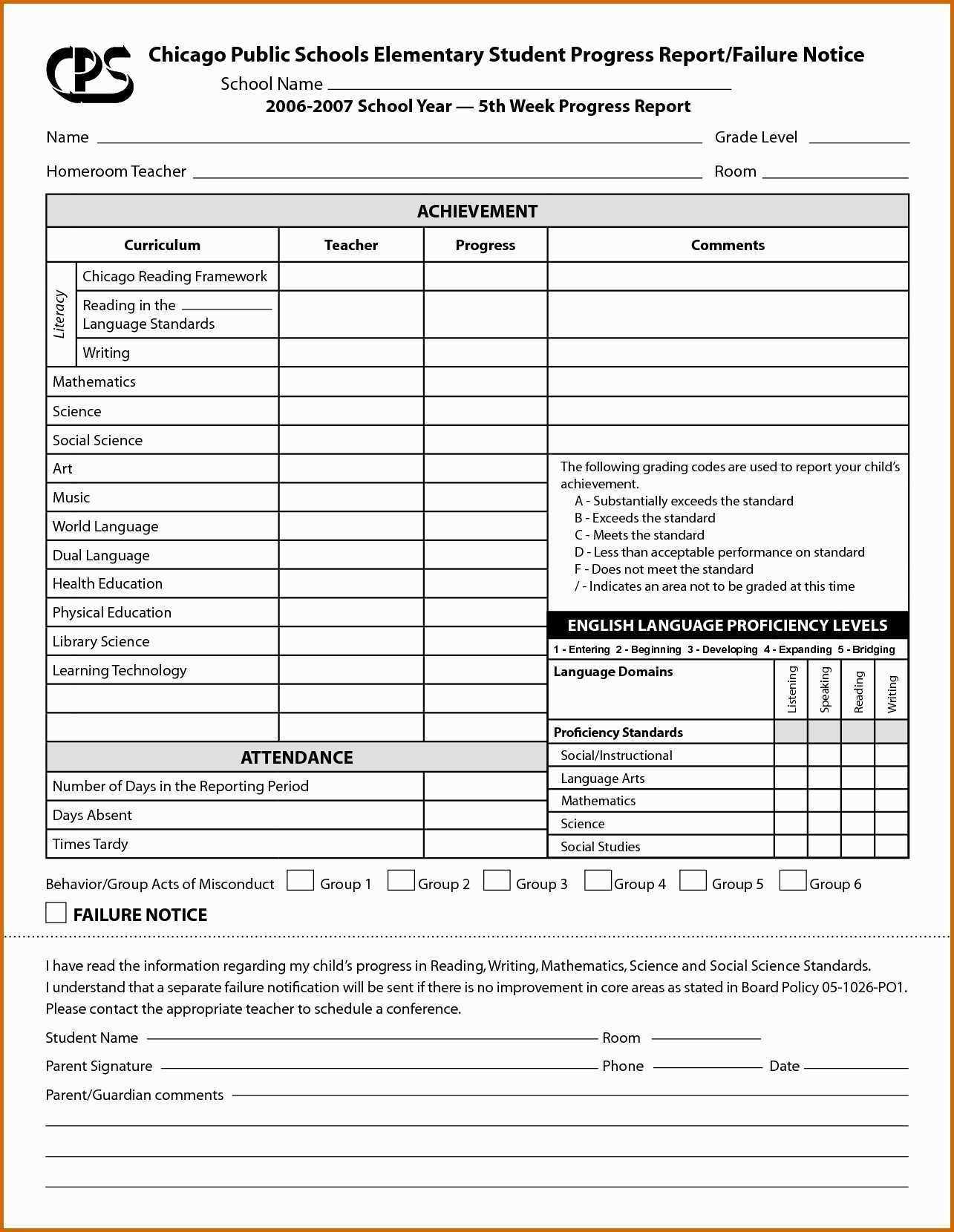 High School Progress Report Card Template – Cards Design Pertaining To High School Report Card Template