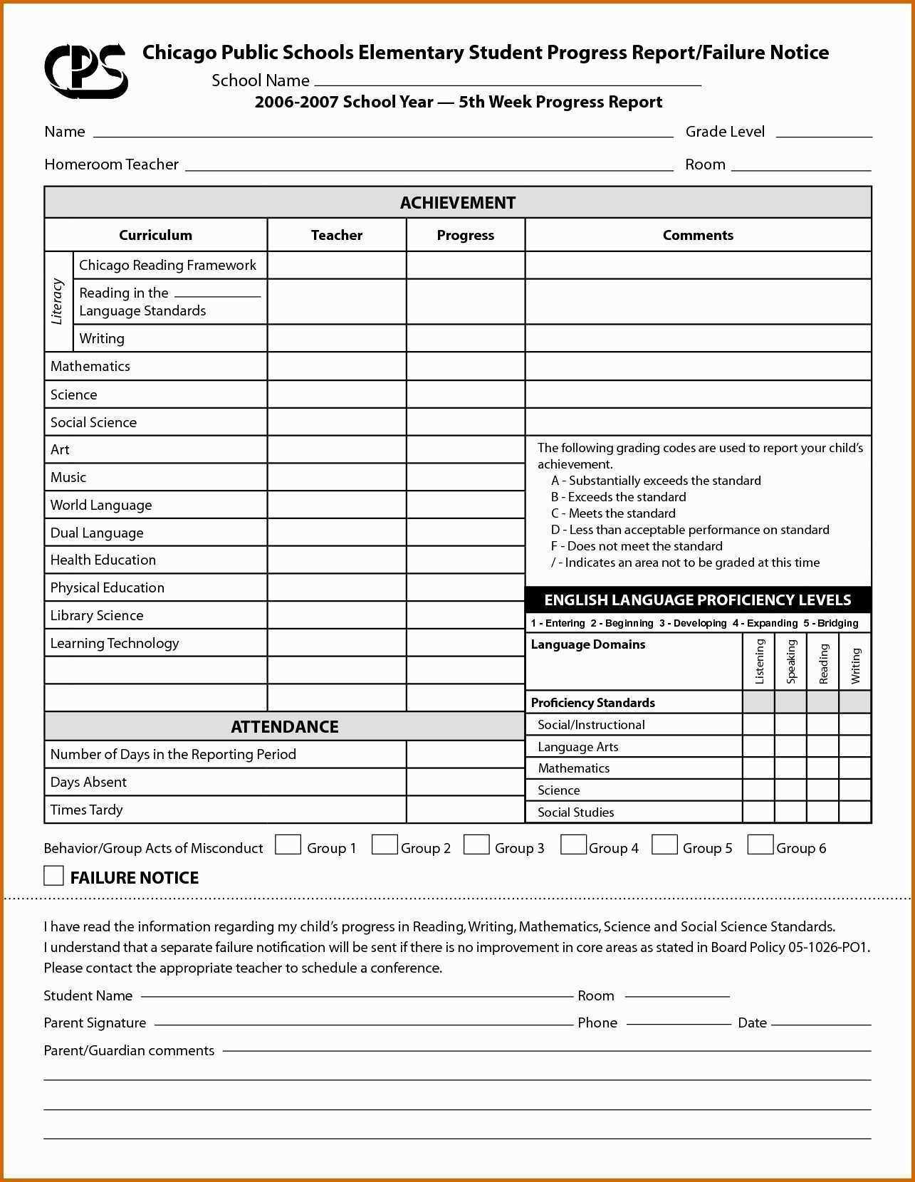 High School Progress Report Card Template – Cards Design Pertaining To High School Student Report Card Template