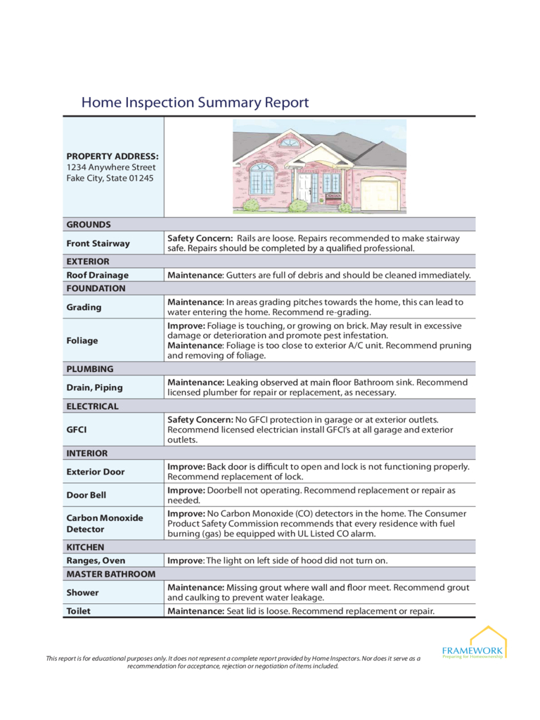 Home Inspection Report – 3 Free Templates In Pdf, Word Throughout Home Inspection Report Template